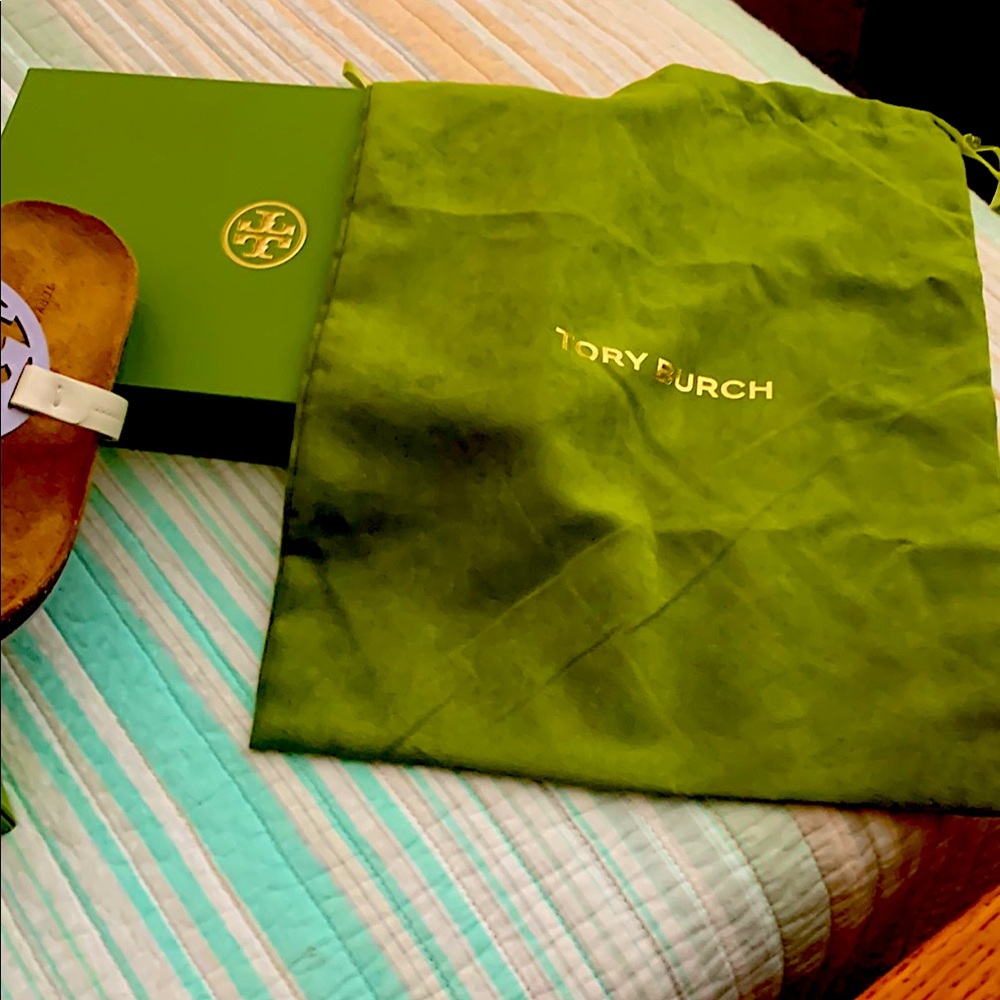 Tory Burch Olive Green Dust Bag and Box
